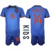 Cheap Netherlands Davy Klaassen #14 Away Football Kit Children World Cup 2022 Short Sleeve (+ pants)